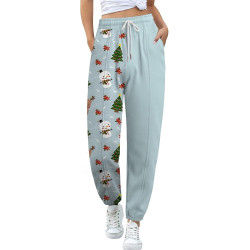 Generisch Jogginghose Damen Sporthose Lang Baumwolle Trainingshose Sweathose High Waist mit Streifen für Sport Yoga Gym