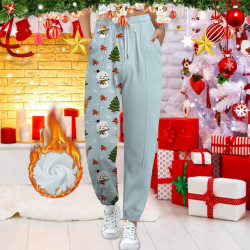 Generisch Jogginghose Damen Sporthose Lang Baumwolle Trainingshose Sweathose High Waist mit Streifen für Sport Yoga Gym