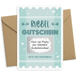 KuschelICH Rubbelkarte Gutschein zum Selbstbeschriften – Kreative Geschenkidee für Geburtstag, Weihnachten, Valentinstag – A6