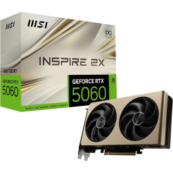 MSI GeForce RTX 5060 8G Inspire 2X OC - 8GB GDDR7 (28Gbps/128-bit), PCIe 5, Boost: 2535 Hz, HDMI 2.1b, DisplayPort 2.1b
