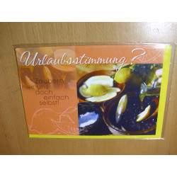 Gutschein Gutscheinkarte Glückwunschkarte Geschenkskarte Geschenkkarte "Urlaubsstimmung? Zaubern wir uns doch einfach selbst!"