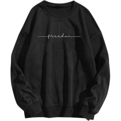 Generisch Damen Sweatshirt Oberteile Damen gemütliche warme Basic-Tunika Rundhals lockere Passform Streetwear Damen Patchwork