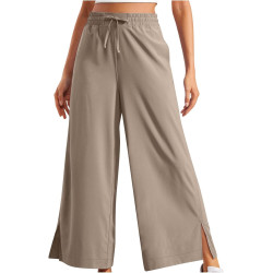 HXRYPG Musselin Hose Damen Weites Bein Sommerhose Leicht Schlupfhose Elegant Stoffhose Baggy Freizeithose Teenager Mädchen