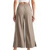 HXRYPG Musselin Hose Damen Weites Bein Sommerhose Leicht Schlupfhose Elegant Stoffhose Baggy Freizeithose Teenager Mädchen