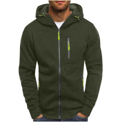 Hoodie Herren Sweatjacke Male Kapuzenpullover mit Reißverschluss Classic Pullover mit Kapuze Einfarbig Sweatshirt Basic