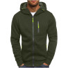 Hoodie Herren Sweatjacke Male Kapuzenpullover mit Reißverschluss Classic Pullover mit Kapuze Einfarbig Sweatshirt Basic