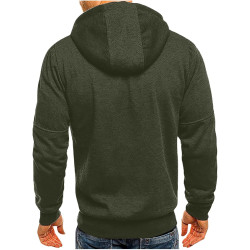 Hoodie Herren Sweatjacke Male Kapuzenpullover mit Reißverschluss Classic Pullover mit Kapuze Einfarbig Sweatshirt Basic