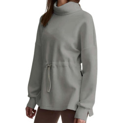 Generisch Damen Sweatshirt Oberteile Damen elegant Patchwork einfarbig Dünn einfarbig falthilfe für t-Shirts und Pullover Damen