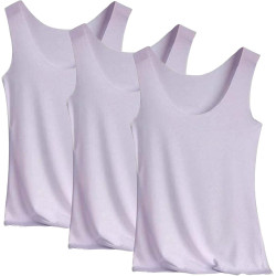 3er Pack Tank Top Damen Unterhemd Stretch Basic Tops Ärmellos Sommer Unterwäsche Hemden Enges Top Leicht Tanktop Sport