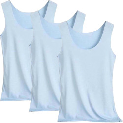 3er Pack Tank Top Damen Unterhemd Stretch Basic Tops Ärmellos Sommer Unterwäsche Hemden Enges Top Leicht Tanktop Sport