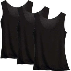 3er Pack Tank Top Damen Unterhemd Stretch Basic Tops Ärmellos Sommer Unterwäsche Hemden Enges Top Leicht Tanktop Sport