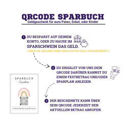 Digitale Spardose | Personalisiertes Geldgeschenk | QrCode Bild | Motiv Regenbogen (Selbstausdrucken (PNG Datei)) AI Affiliate