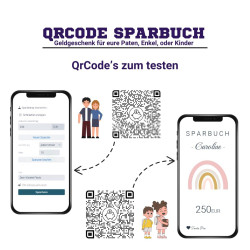 Digitale Spardose | Personalisiertes Geldgeschenk | QrCode Bild | Motiv Regenbogen (Selbstausdrucken (PNG Datei)) AI Affiliate