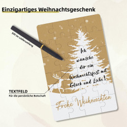 KCatsy Zeit statt Zeug Puzzle Geburtstagskarte - Gutscheine zum selber ausfüllen Gutschein Geburtstag - Gutschein Verpackung