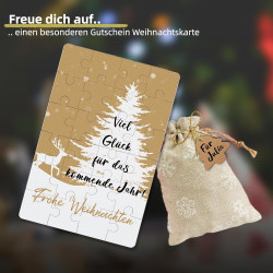 KCatsy Zeit statt Zeug Puzzle Geburtstagskarte - Gutscheine zum selber ausfüllen Gutschein Geburtstag - Gutschein Verpackung