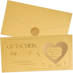 Joli Coon Personalisierter Gutschein - personalisierte Gutscheinkarte - Gutscheinkarte selbst gestalten - Gutschein Rubbelkarte