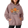 Generisch Pullover Damen Halloween orange Kapuzenpullover für Damen Rundhals Lässig T-Shirts Freizeit Kapuzenpullover Slim Fit