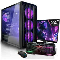 SYSTEMTREFF Basic Gaming Komplett PC Set AMD Ryzen 5 PRO 5655G 6x4.4GHz | AMD RX Vega 7 4K DX12 | 1TB M.2 NVMe | 32GB DDR4 RAM |