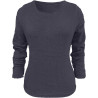 Generisch Pullover Damen Winter Fleece Flauschig Pulli Fleecepullover Lang Weich Langarmshirt Rundhalsausschnitt Warm Sweatshirt