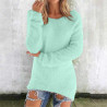 Generisch Pullover Damen Winter Fleece Flauschig Pulli Fleecepullover Lang Weich Langarmshirt Rundhalsausschnitt Warm Sweatshirt