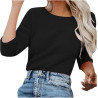Generisch Pullover Damen Winter Fleece Flauschig Pulli Fleecepullover Lang Weich Langarmshirt Rundhalsausschnitt Warm Sweatshirt