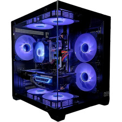 Gaming PC Phantom Black | NVIDIA RTX 3050 | SSD | Intel 10 Core | RGB Lüfter mit Fernbedienung | Luftkühlung | 700W | WLAN 5 |