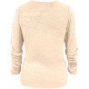 Generisch Pullover Damen Winter Fleece Flauschig Pulli Fleecepullover Lang Weich Langarmshirt Rundhalsausschnitt Warm Sweatshirt