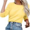 Generisch Pullover Damen Winter Fleece Flauschig Pulli Fleecepullover Lang Weich Langarmshirt Rundhalsausschnitt Warm Sweatshirt