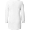 Generisch Pullover Damen Winter Fleece Flauschig Pulli Fleecepullover Lang Weich Langarmshirt Rundhalsausschnitt Warm Sweatshirt