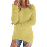 Generisch Pullover Damen Winter Fleece Flauschig Pulli Fleecepullover Lang Weich Langarmshirt Rundhalsausschnitt Warm Sweatshirt