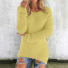 Generisch Pullover Damen Winter Fleece Flauschig Pulli Fleecepullover Lang Weich Langarmshirt Rundhalsausschnitt Warm Sweatshirt