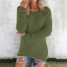 Generisch Pullover Damen Winter Fleece Flauschig Pulli Fleecepullover Lang Weich Langarmshirt Rundhalsausschnitt Warm Sweatshirt