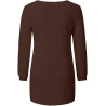 Generisch Pullover Damen Winter Fleece Flauschig Pulli Fleecepullover Lang Weich Langarmshirt Rundhalsausschnitt Warm Sweatshirt