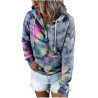 Generisch 2024 Kapuzenpullover für Damen gemütliche warme Zipper Sweatjacke mit Kapuze lang Leichte Sweatjacke weiche Sweatshirt