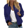 Generisch Softshelljacke Für Damen Winterjacke Bluse Mantel Baseball Top Kurzmantel Creme