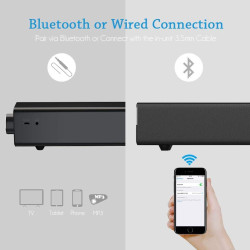 Soundbar Bluetooth-Lautsprecher, kabelgebundener und drahtloser 20-W-Heimkino-Bluetooth-Lautsprecher