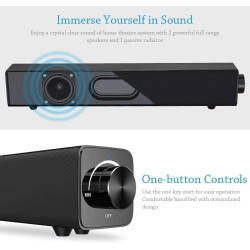Soundbar Bluetooth-Lautsprecher, kabelgebundener und drahtloser 20-W-Heimkino-Bluetooth-Lautsprecher