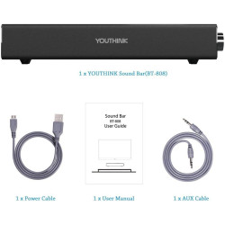 Soundbar Bluetooth-Lautsprecher, kabelgebundener und drahtloser 20-W-Heimkino-Bluetooth-Lautsprecher