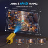 Aubor Mentech Beamer, Mini Beamer mit WLAN und Bluetooth, 180° tragbarer Projektor, 1080P-Unterstützung, 150‘’ Smart-Projektor