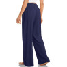 HXRYPG Weite Hose Damen Yogahose mit Taschen Elegant Jogginghose High Waist Stoffhose Teenager Mädchen Casual Schlupfhose
