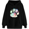 Damen Hoodie Elegant Sweatshirt mit Kapuze Fashion Motiv Kapuzenpullover Sport Pullover Frauen Langarm Oberteil Teenager Mädchen