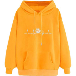 Damen Hoodie Elegant Sweatshirt mit Kapuze Fashion Motiv Kapuzenpullover Sport Pullover Frauen Langarm Oberteil Teenager Mädchen