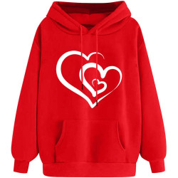 Damen Hoodie Elegant Sweatshirt mit Kapuze Fashion Motiv Kapuzenpullover Sport Pullover Frauen Langarm Oberteil Teenager Mädchen