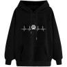 Damen Hoodie Elegant Sweatshirt mit Kapuze Fashion Motiv Kapuzenpullover Sport Pullover Frauen Langarm Oberteil Teenager Mädchen