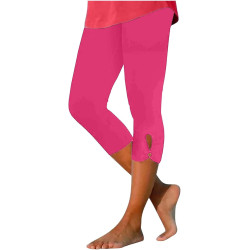 HXRYPG Capri Leggings Damen Blickdicht Leggins 3/4 High Waist Sportleggins Caprihose Sommer Yogahose Frau Sporthose 7/8
