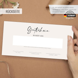 Gutscheinkarten zum Selbstausfüllen (40er Set, DIN Lang) - Blanko Geschenk Gutschein zum Ausfüllen als Vorlage für Massage,