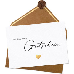 Joli Coon Gutschein zum selber ausfüllen - A6 mit Naturkuvert und Wachssiegel - Gutscheine selbst gestalten AI Affiliate