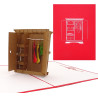 Pop Up Karte Kleiderschrank 3D Geburtstagskarte & Glückwunschkarte als Gutschein Shopping & Einkaufsgutschein &