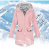 Regenjacke Damen Wasserdicht Atmungsaktiv Winddichter Lang Regenmantel Fahrrad Regenparka Übergangsjacke mit Gestreift Kapuze