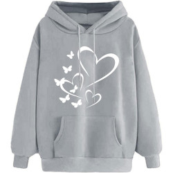Damen Hoodie Elegant Sweatshirt mit Kapuze Fashion Kapuzenpullover Sport Pullover Frauen Bekleidung Winter Oberteile Elegante